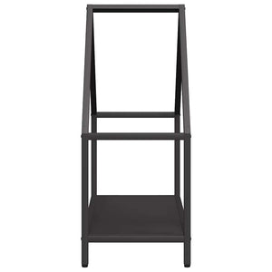 Ράφι για καυσόξυλα Μαύρο 60x25x60 cm Ατσάλι ψυχρής έλασης