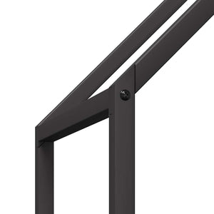 Ράφι για καυσόξυλα Μαύρο 60x25x60 cm Ατσάλι ψυχρής έλασης