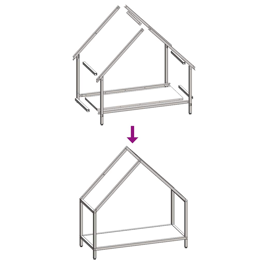Ράφι για καυσόξυλα Ανθρακί 60x25x60 cm Ατσάλι ψυχρής έλασης