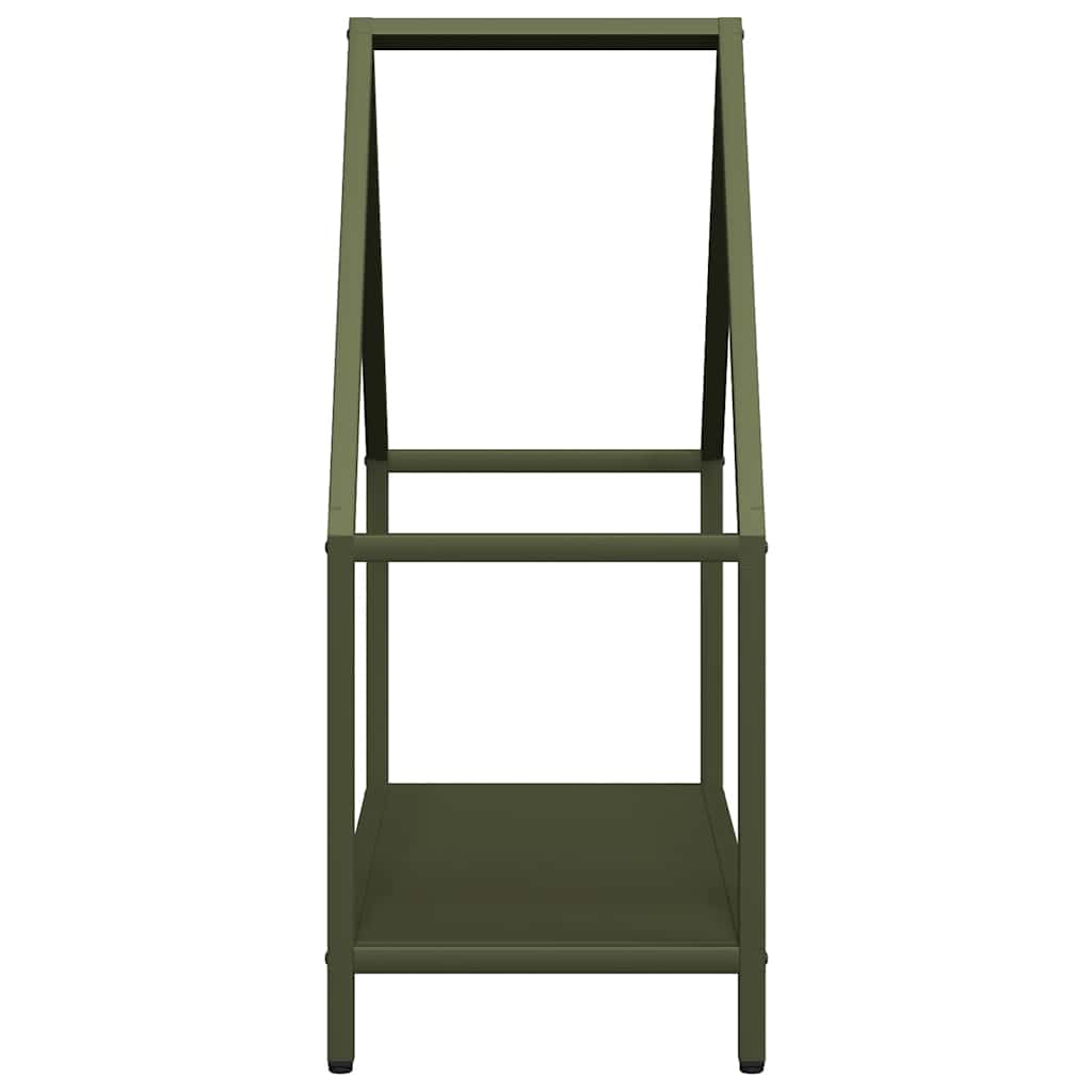 Ράφι για καυσόξυλα Ελαιοπράσινο 60x25x60cm Ατσάλι ψυχρής έλασης