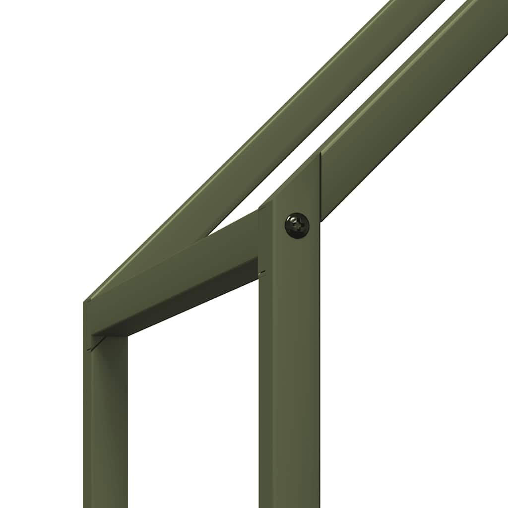 Ράφι για καυσόξυλα Ελαιοπράσινο 60x25x60cm Ατσάλι ψυχρής έλασης