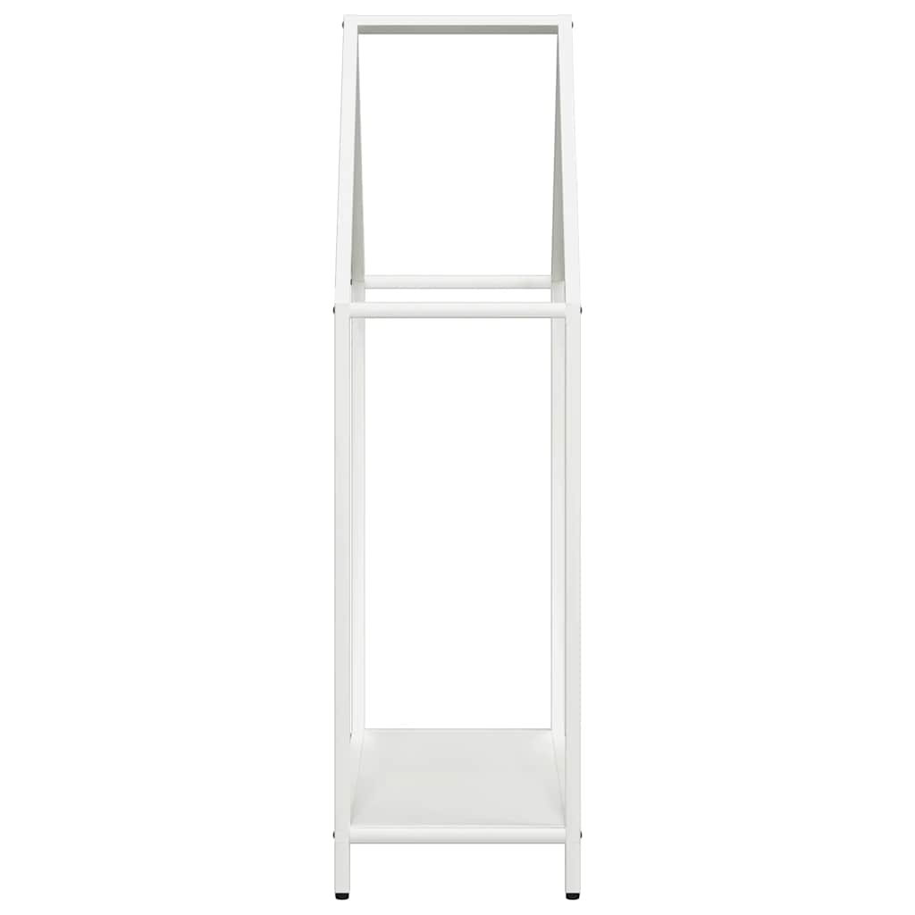 Ράφι για καυσόξυλα Λευκό 60x25x90 εκ. Ατσάλι ψυχρής έλασης