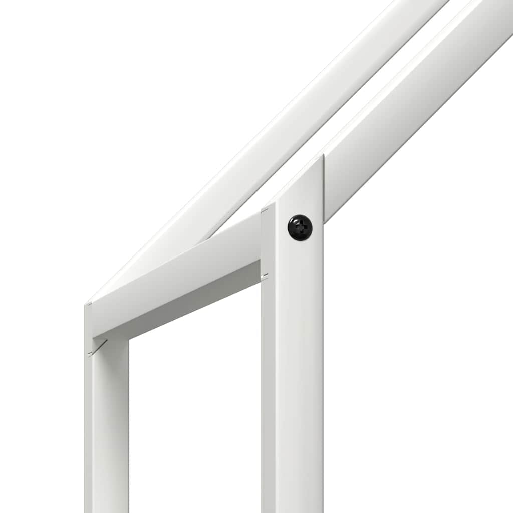 Ράφι για καυσόξυλα Λευκό 60x25x90 εκ. Ατσάλι ψυχρής έλασης