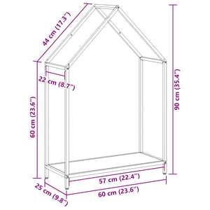 Ράφι για καυσόξυλα Λευκό 60x25x90 εκ. Ατσάλι ψυχρής έλασης