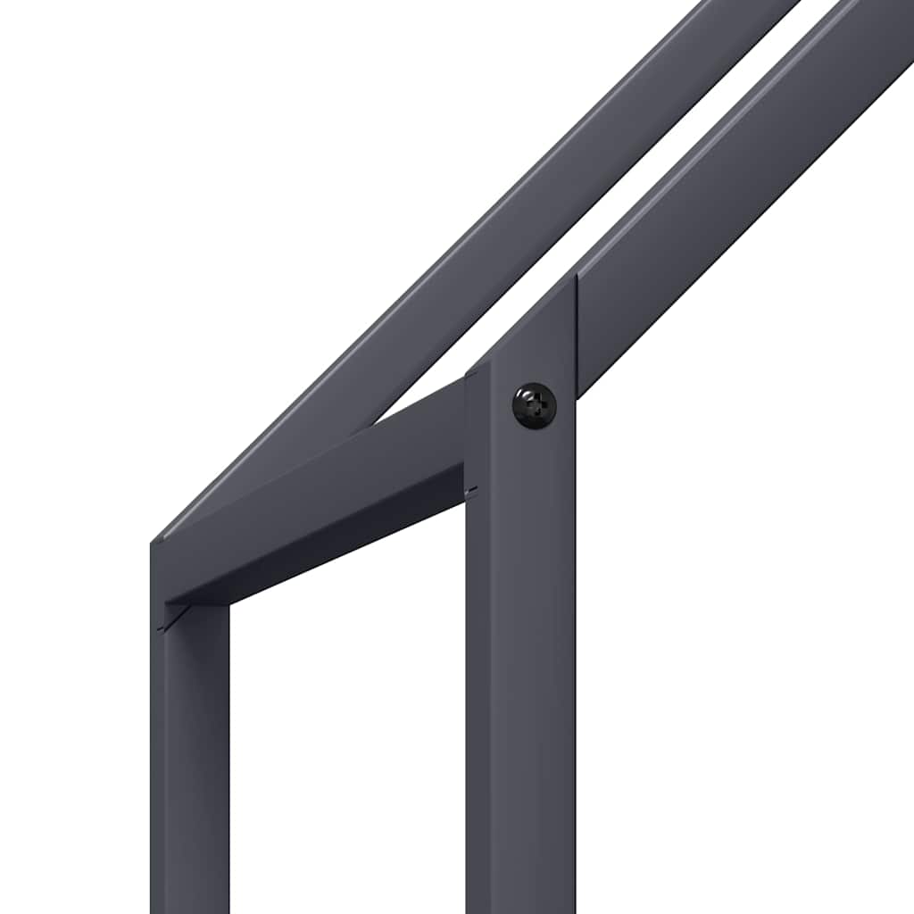 Ράφι για καυσόξυλα Ανθρακί 60x25x90 εκ. Ατσάλι ψυχρής έλασης
