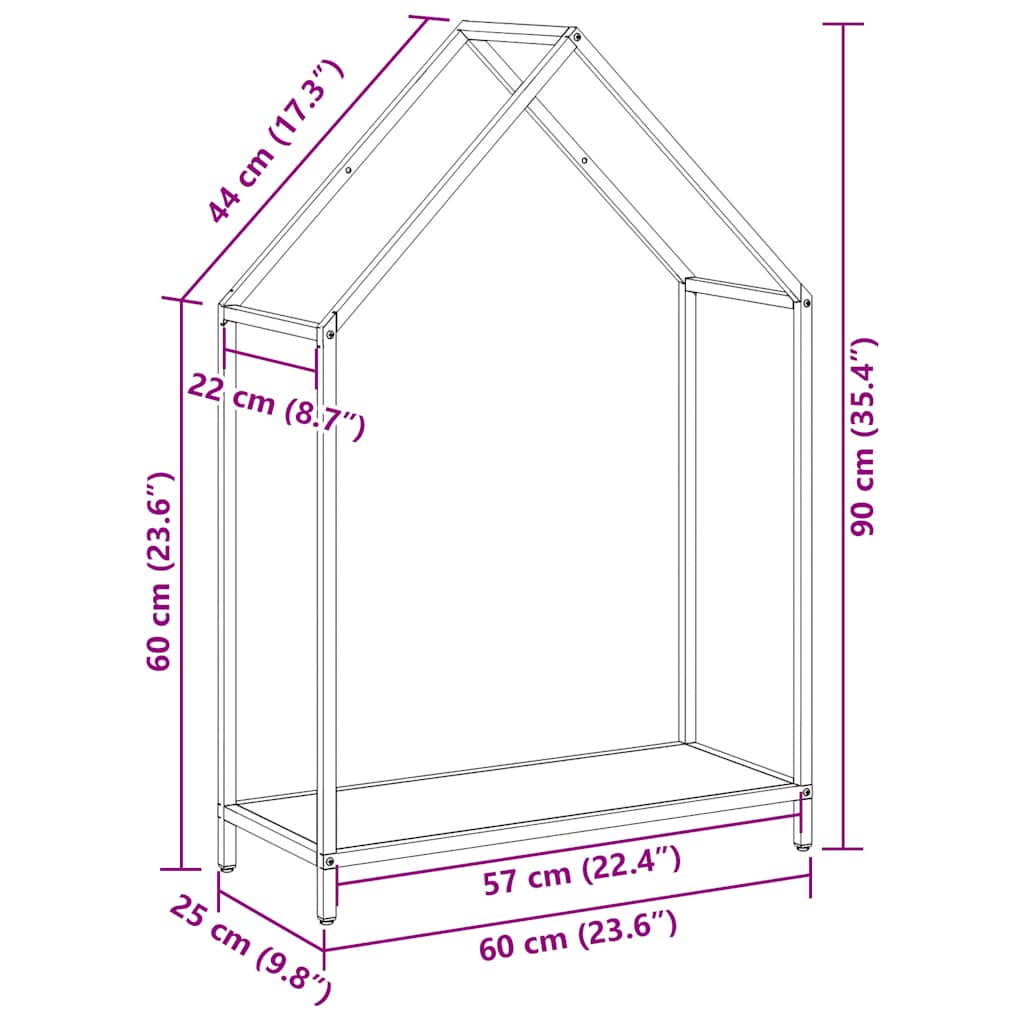 Ράφι για καυσόξυλα 60x25x90 εκ. Ατσάλι ψυχρής έλασης