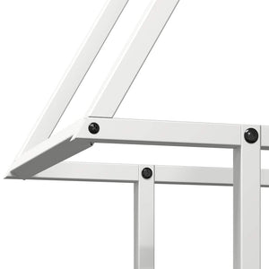 Ράφι για καυσόξυλα Λευκό 50x25x60 εκ. Ατσάλι ψυχρής έλασης