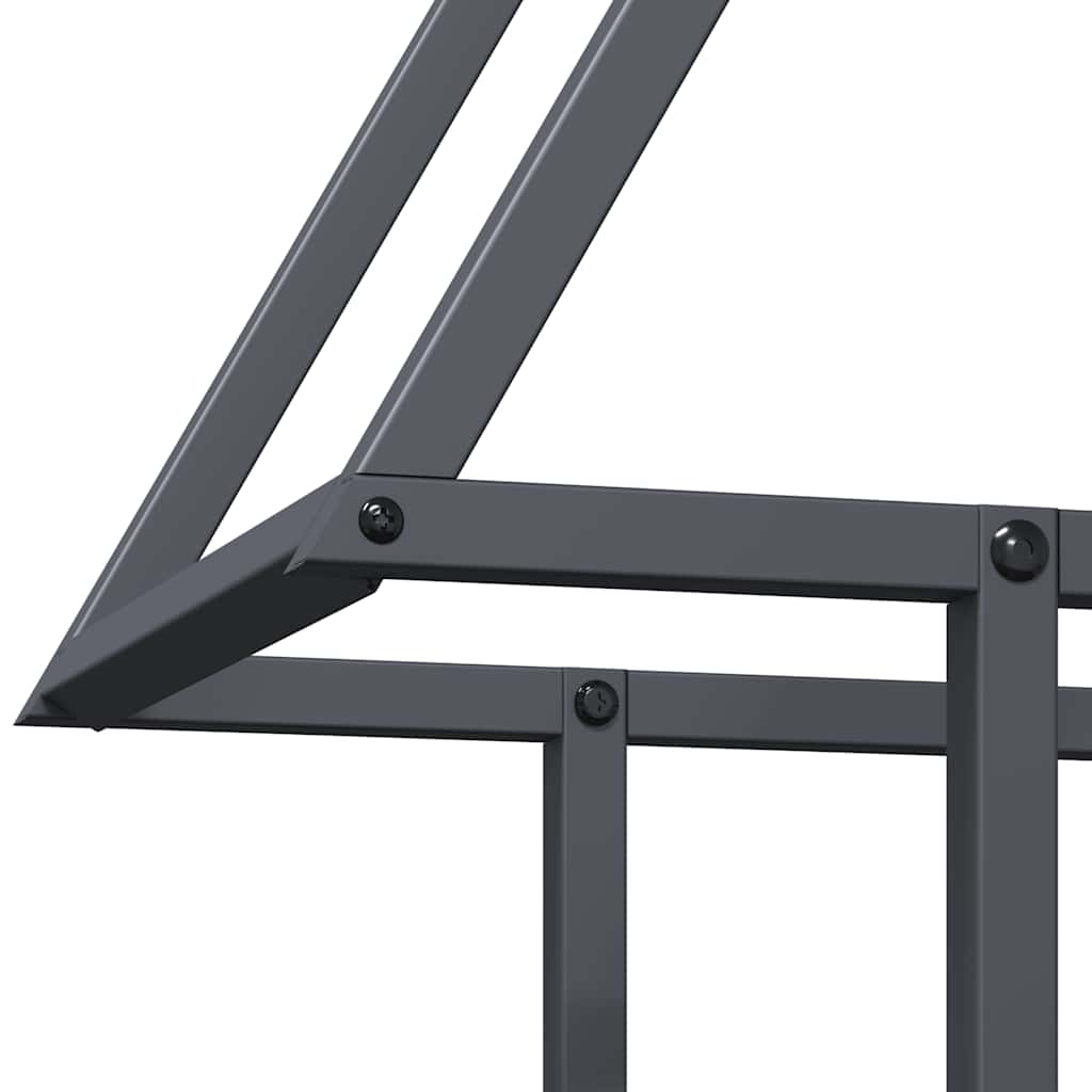 Ράφι για καυσόξυλα Ανθρακί 50x25x60 εκ. Ατσάλι ψυχρής έλασης