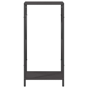 Ράφι για καυσόξυλα Μαύρο 34x25x70 cm Ατσάλι ψυχρής έλασης