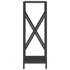 Ράφι για καυσόξυλα Μαύρο 34x25x70 cm Ατσάλι ψυχρής έλασης