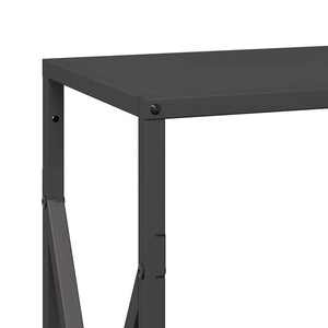 Ράφι για καυσόξυλα Μαύρο 34x25x70 cm Ατσάλι ψυχρής έλασης