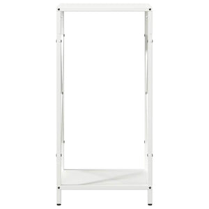 Ράφι για καυσόξυλα Λευκό 34x25x70 cm Ατσάλι ψυχρής έλασης - Pakobazaar