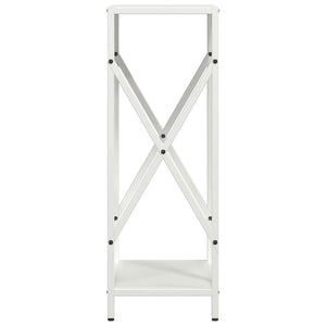 Ράφι για καυσόξυλα Λευκό 34x25x70 cm Ατσάλι ψυχρής έλασης - Pakobazaar