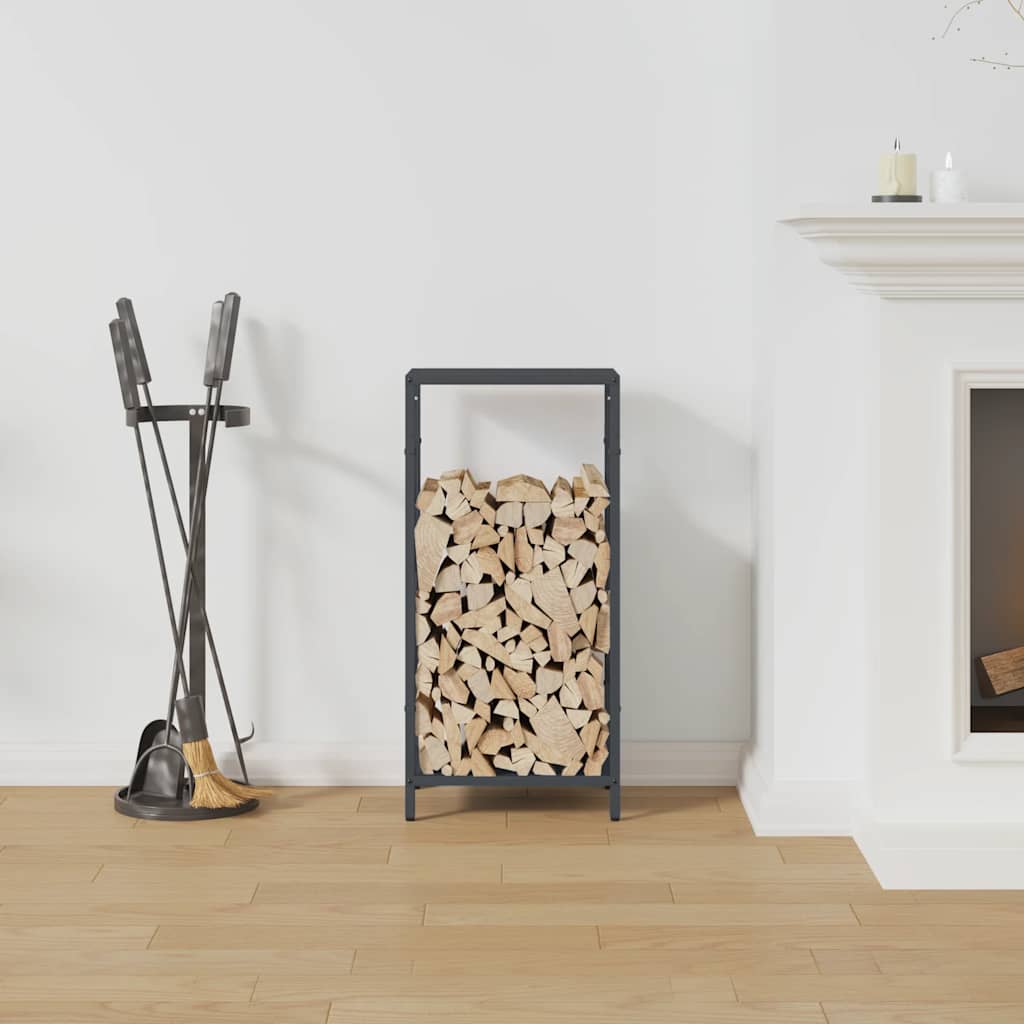 Ράφι για καυσόξυλα Ανθρακί 34x25x70 cm Ατσάλι ψυχρής έλασης