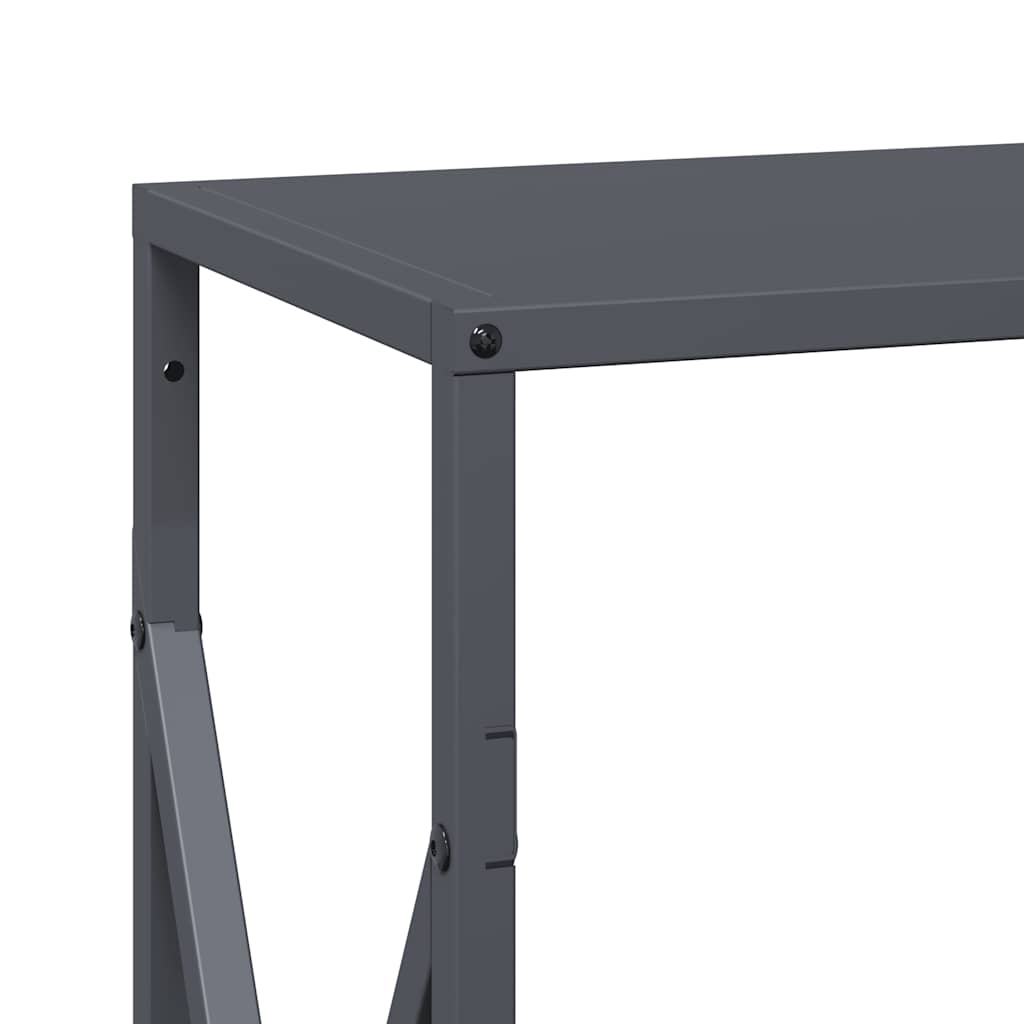 Ράφι για καυσόξυλα Ανθρακί 34x25x70 cm Ατσάλι ψυχρής έλασης