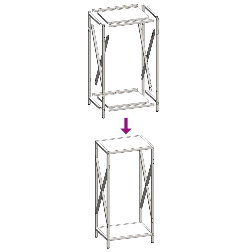 Ράφι για καυσόξυλα Ανθρακί 34x25x70 cm Ατσάλι ψυχρής έλασης