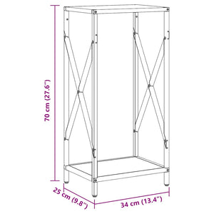 Ράφι για καυσόξυλα Ανθρακί 34x25x70 cm Ατσάλι ψυχρής έλασης