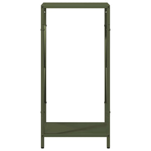 Ράφι για καυσόξυλα Ελαιοπράσινο 34x25x70cm Ατσάλι ψυχρής έλασης - Pakobazaar