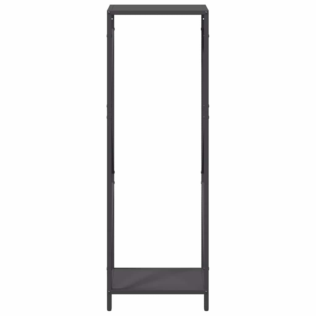 Ράφι για καυσόξυλα Μαύρο 34x25x100 cm Ατσάλι ψυχρής έλασης