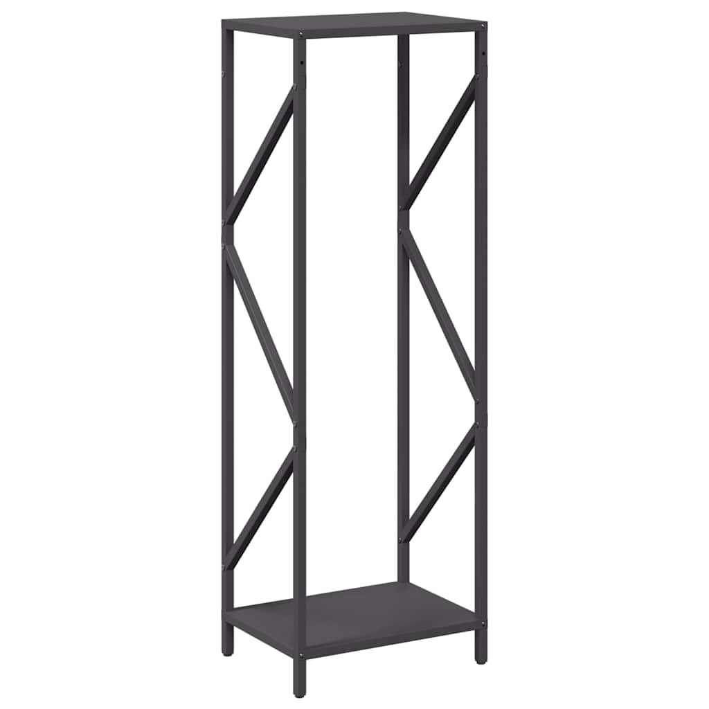 Ράφι για καυσόξυλα Μαύρο 34x25x100 cm Ατσάλι ψυχρής έλασης