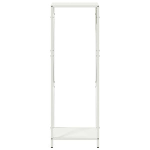 Ράφι για καυσόξυλα Λευκό 34x25x100 cm Ατσάλι ψυχρής έλασης