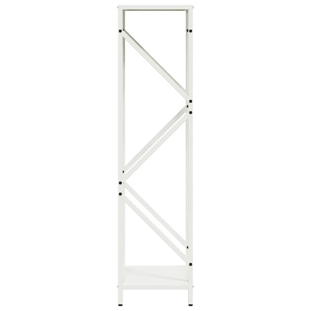Ράφι για καυσόξυλα Λευκό 34x25x100 cm Ατσάλι ψυχρής έλασης