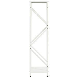 Ράφι για καυσόξυλα Λευκό 34x25x100 cm Ατσάλι ψυχρής έλασης