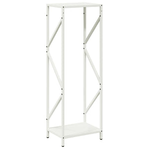 Ράφι για καυσόξυλα Λευκό 34x25x100 cm Ατσάλι ψυχρής έλασης
