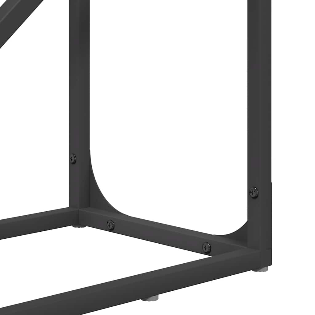 Ράφι για καυσόξυλα Μαύρο 40x25x100 εκ. Ατσάλι ψυχρής έλασης