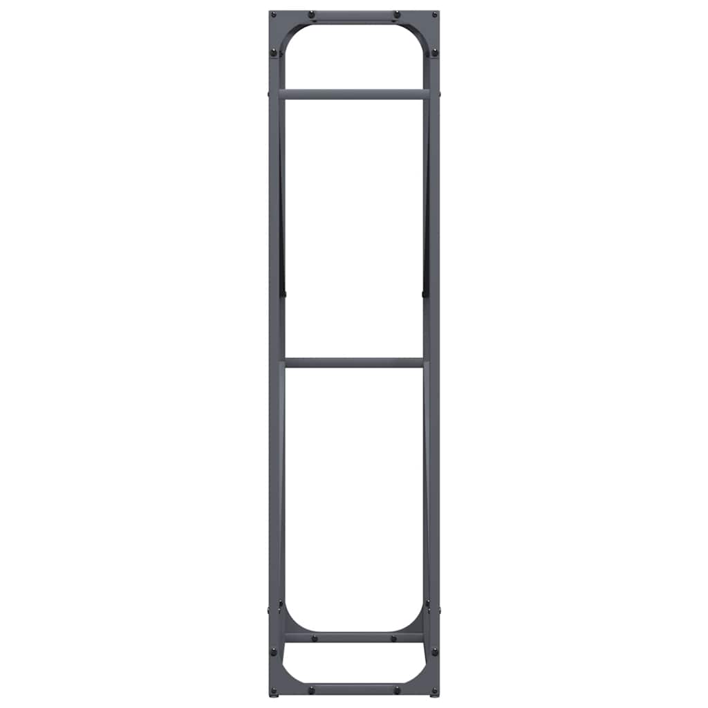 Ράφι για καυσόξυλα Ανθρακί 40x25x100 εκ. Ατσάλι ψυχρής έλασης