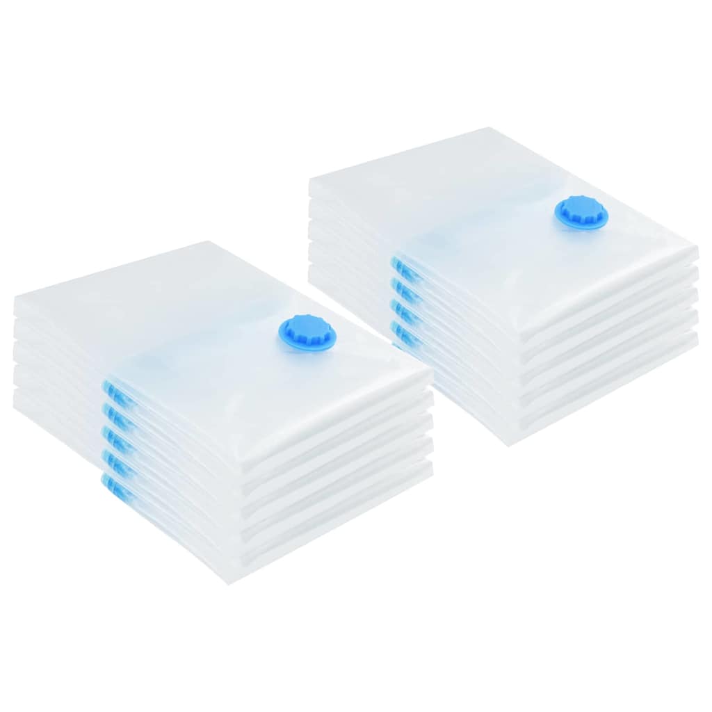 Σακούλες Αποθήκευσης 10 pcs Διαφανές και Μπλε 70 x 50 cm