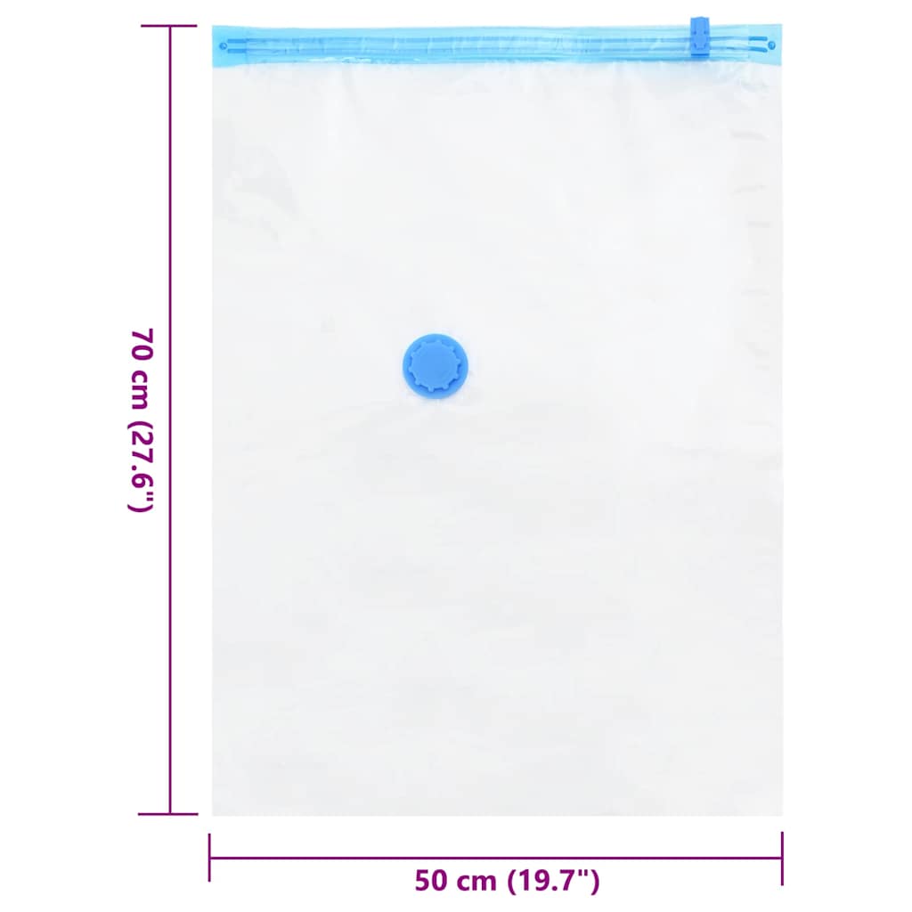 Σακούλες Αποθήκευσης 10 pcs Διαφανές και Μπλε 70 x 50 cm
