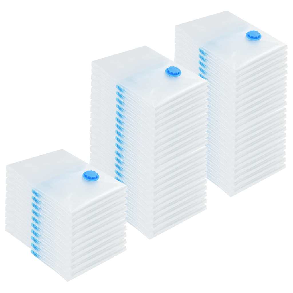 Σακούλες Αποθήκευσης 50 pcs Διαφανές και Μπλε 70 x 50 cm