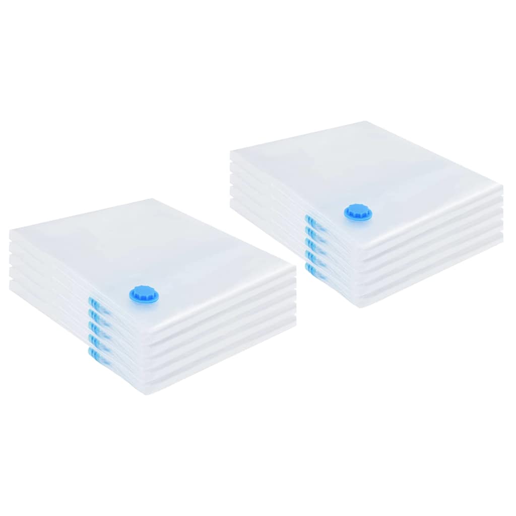 Σακούλες Αποθήκευσης 10 pcs Διαφανές και Μπλε 130 x 100 cm