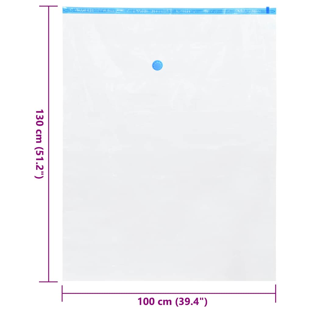 Σακούλες Αποθήκευσης 10 pcs Διαφανές και Μπλε 130 x 100 cm