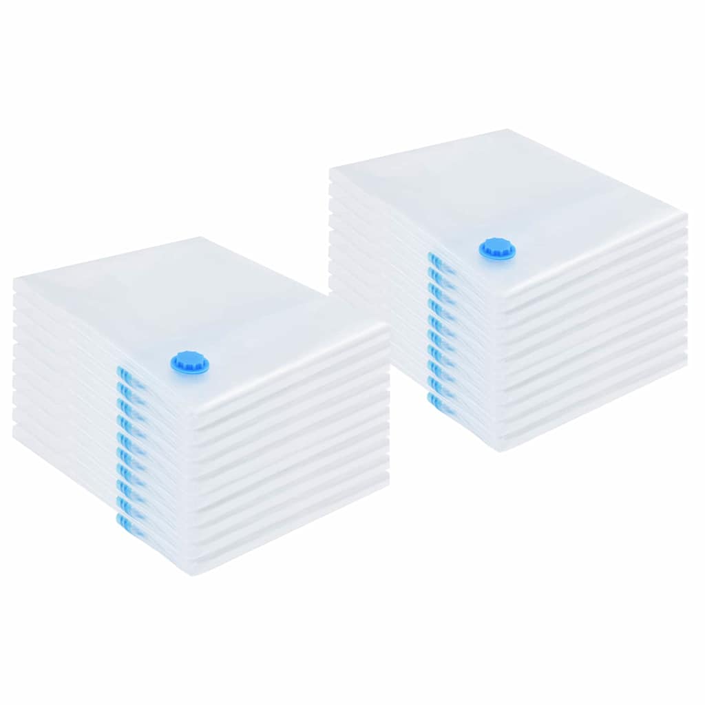 Σακούλες Αποθήκευσης 20 pcs Διαφανές και Μπλε 130 x 100 cm