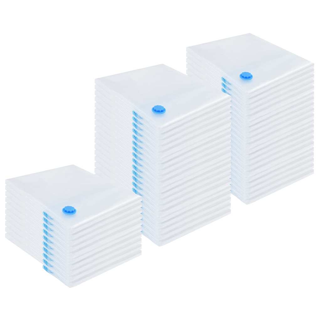 Σακούλες Αποθήκευσης 50 pcs Διαφανές και Μπλε 130 x 100 cm