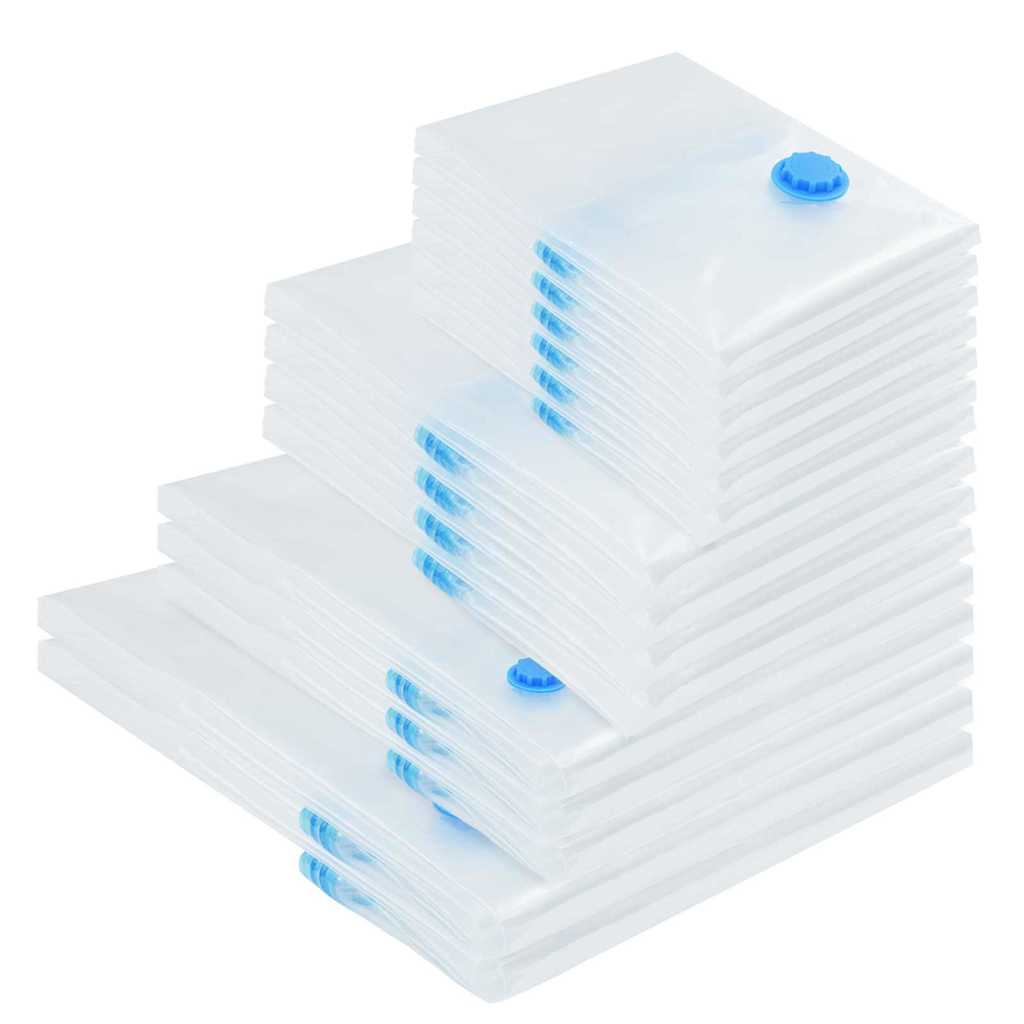 Σακούλες Αποθήκευσης 15 pcs Διαφανές και Μπλε 130 x 100 cm