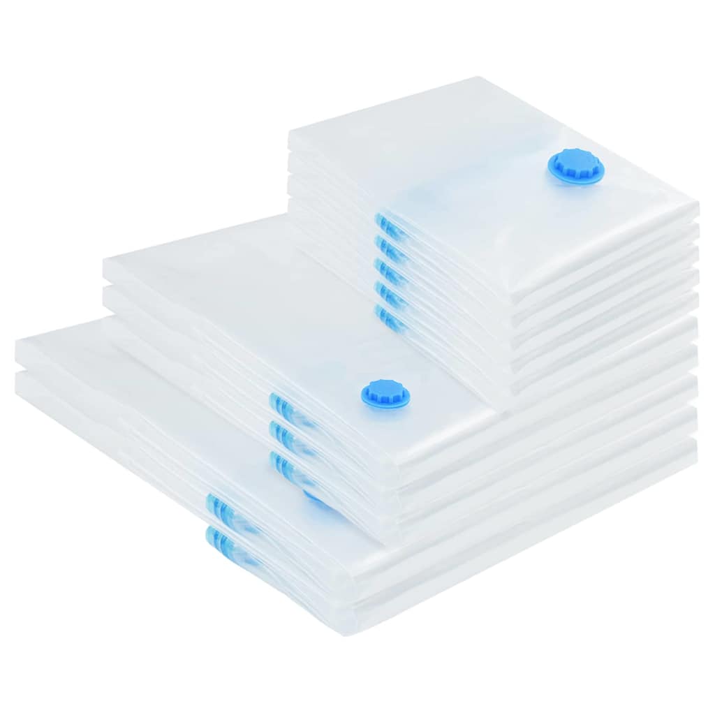 Σακούλες Αποθήκευσης 10 pcs Διαφανές και Μπλε 130 x 100 cm - Pakobazaar