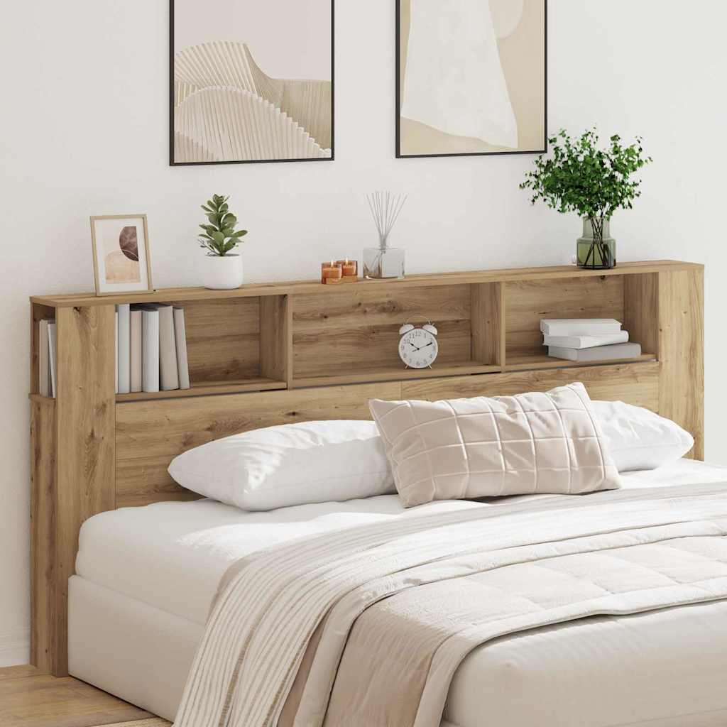 Κρεβάτι με Κεφαλάρι με ράφι Artisan Oak 220 x 18,5 x 102,5 εκ.