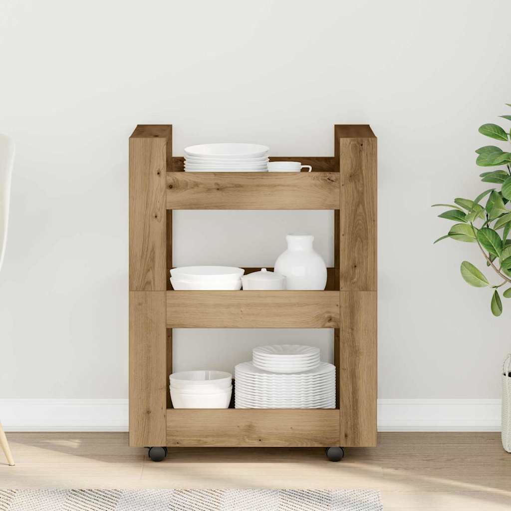 Καρότσι Κουζίνας Artisan Oak 60 x 45 x 80 εκ Επεξεργασμένο ξύλο - Pakobazaar