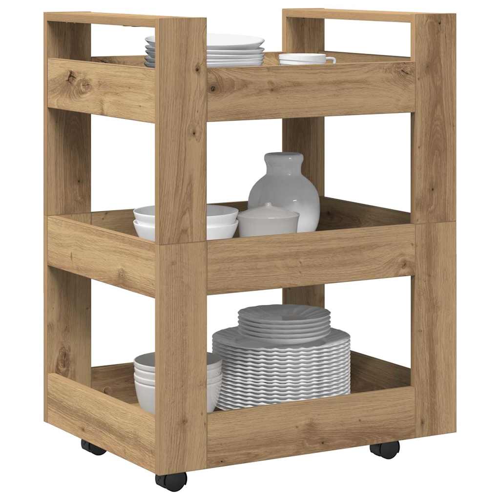 Καρότσι Κουζίνας Artisan Oak 60 x 45 x 80 εκ Επεξεργασμένο ξύλο - Pakobazaar