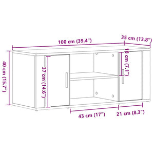 Ντουλάπι TV artisan δρυς 100 x 35 x 40 εκ Επεξεργασμένο ξύλο - Pakobazaar