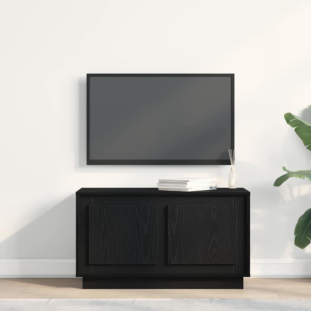 Ντουλάπι TV Μαύρη δρυς 80 x 35 x 45 cm Επεξεργασμένο ξύλο - Pakobazaar