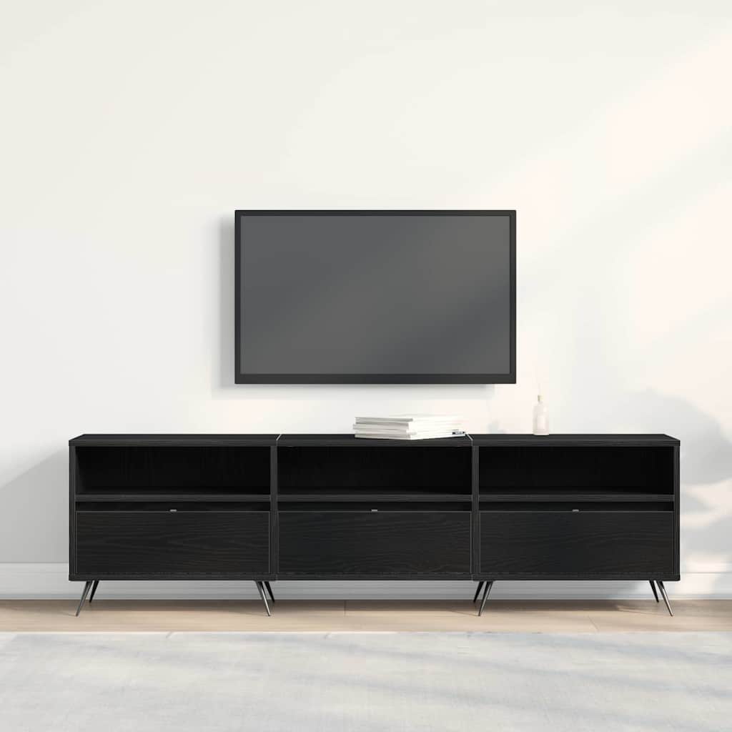 Ντουλάπι TV Μαύρη δρυς 150 x 30 x 44,5 εκ. Επεξεργασμένο ξύλο - Pakobazaar