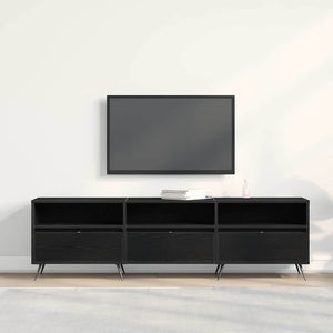 Ντουλάπι TV Μαύρη δρυς 150 x 30 x 44,5 εκ. Επεξεργασμένο ξύλο - Pakobazaar