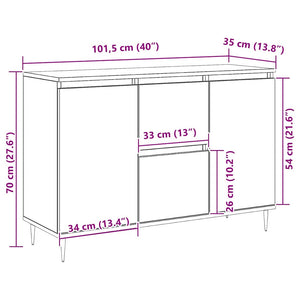Πλαϊνό γραφείο με συρτάρι Artisan Oak 101,5 x 35 x 70 εκ - Pakobazaar