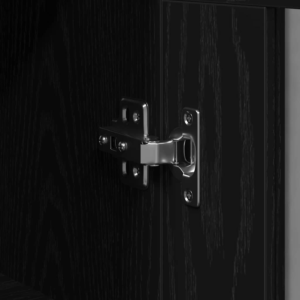 Ντουλάπα Τοίχου Επιτοίχιο Μαύρη Οξυά 69,5 x 34 x 90 εκ.