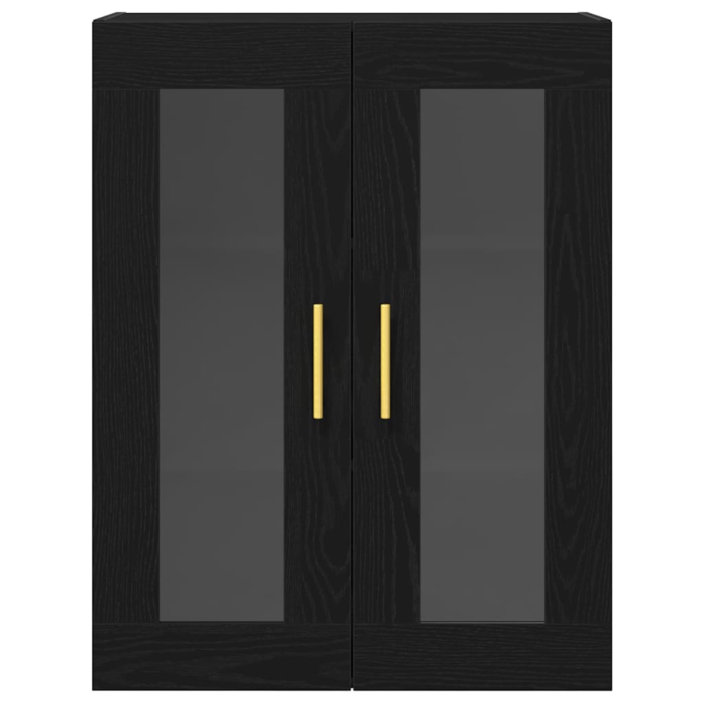 Ντουλάπα Τοίχου Επιτοίχιο Μαύρη Οξυά 69,5 x 34 x 90 εκ.