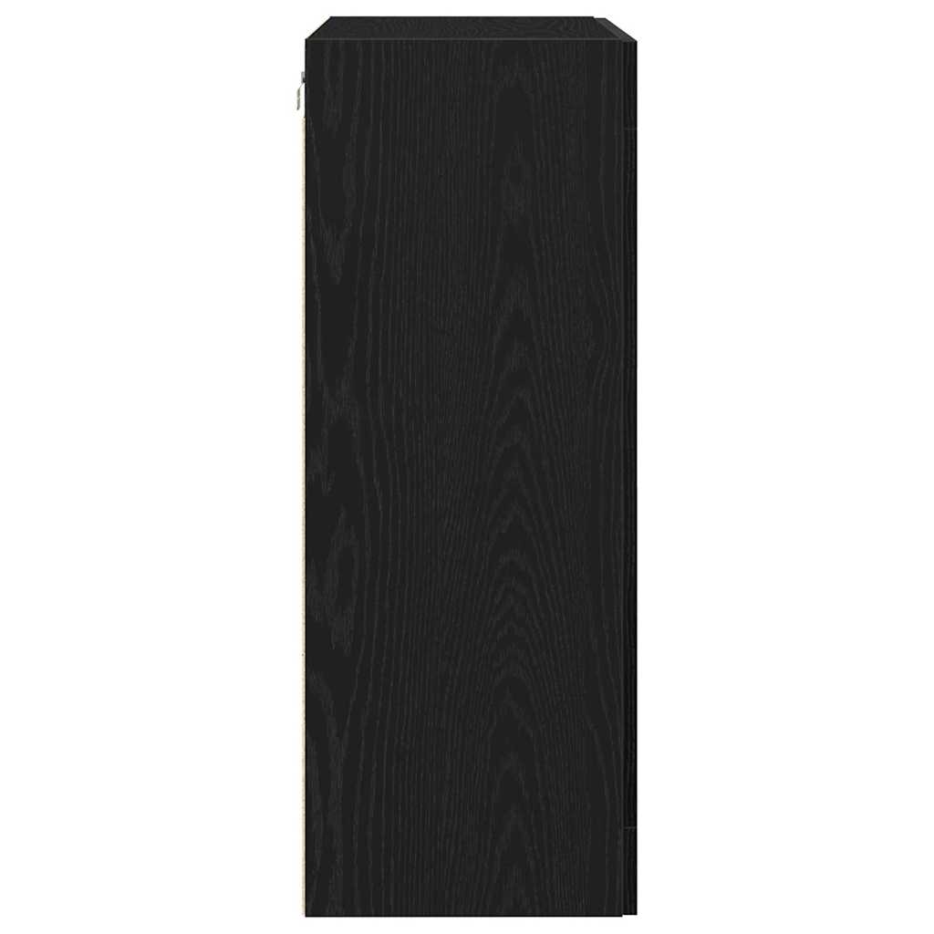 Ντουλάπα Τοίχου Επιτοίχιο Μαύρη Οξυά 69,5 x 34 x 90 εκ.